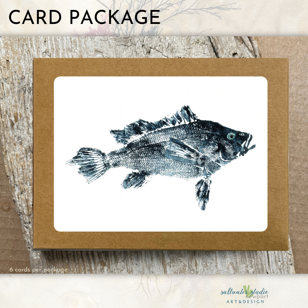 Atlantic Coast Fish Print Card Package
