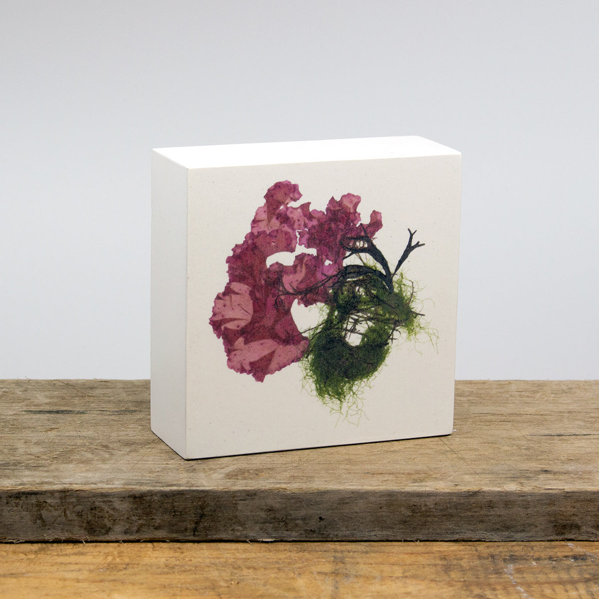 Block Island Rose Wood Panel Block