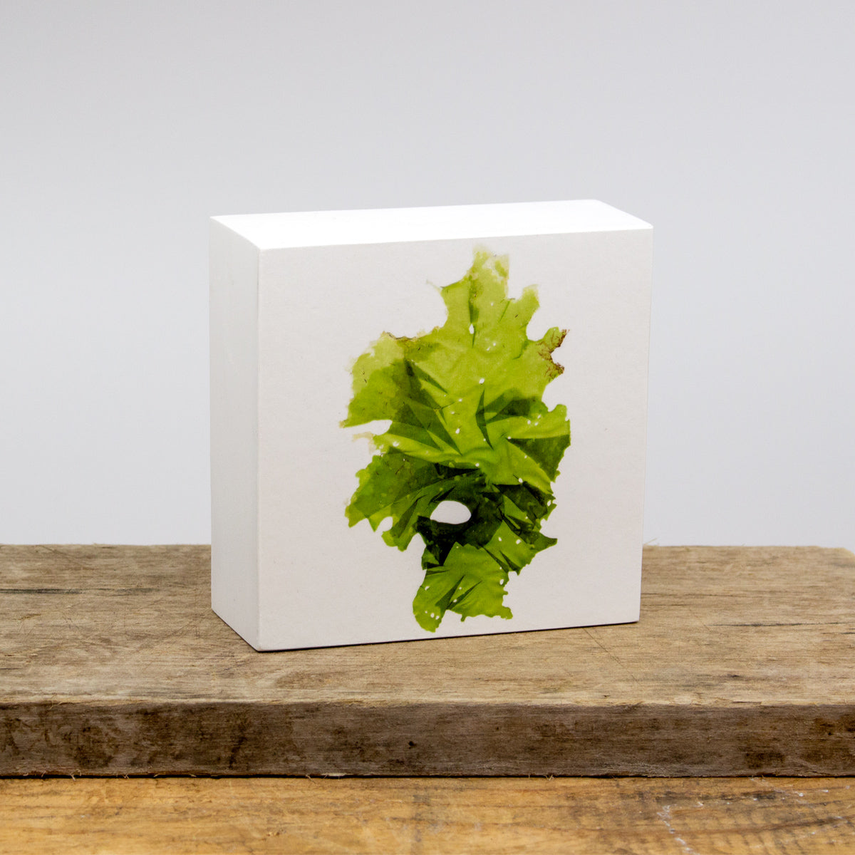 Green Wave Wood Panel Block