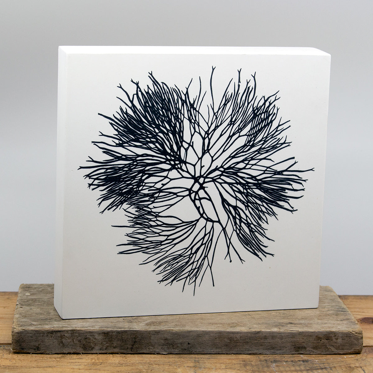 Black Paradise Wood Panel Block