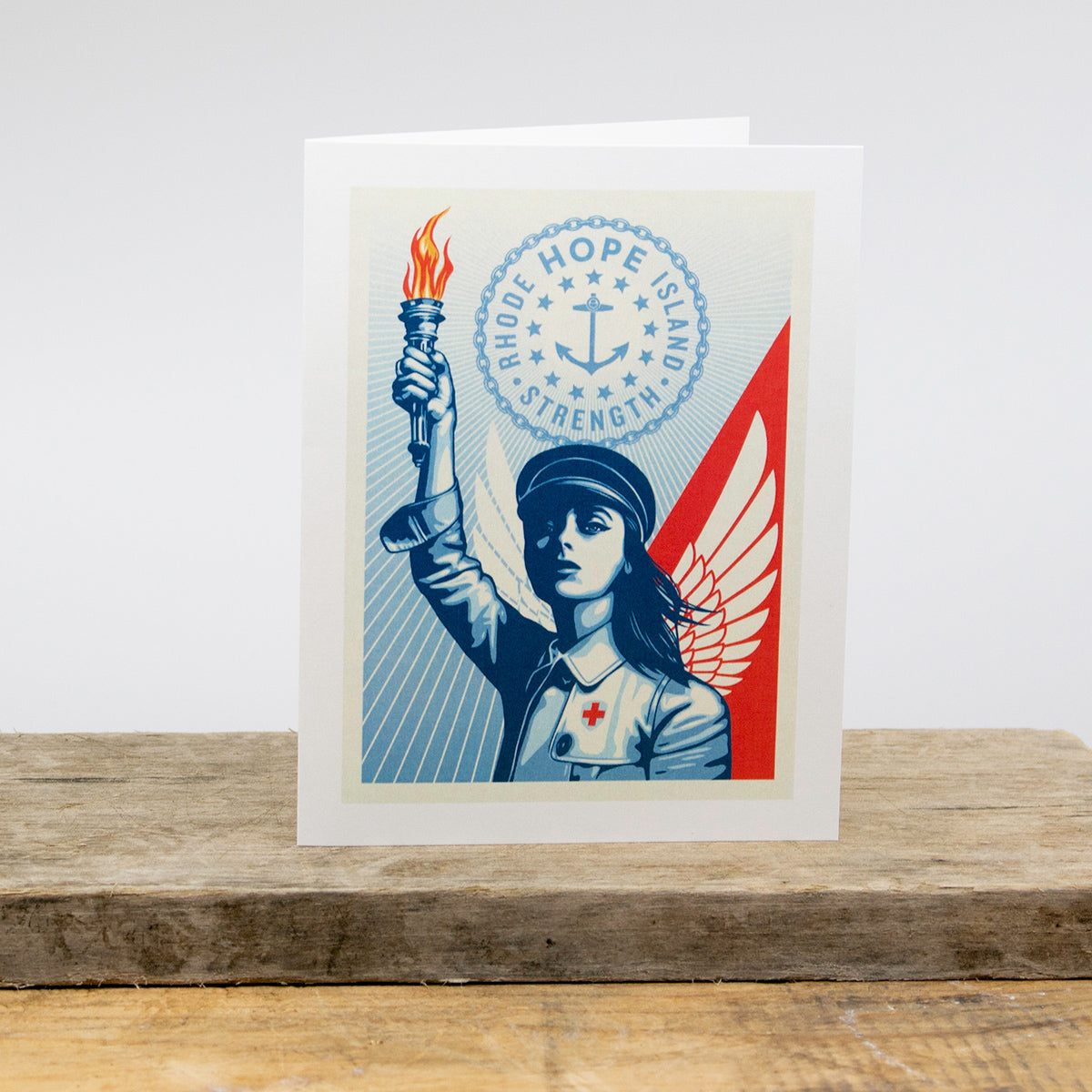 Rhode Island Angel of Hope and Strength Greeting Card
