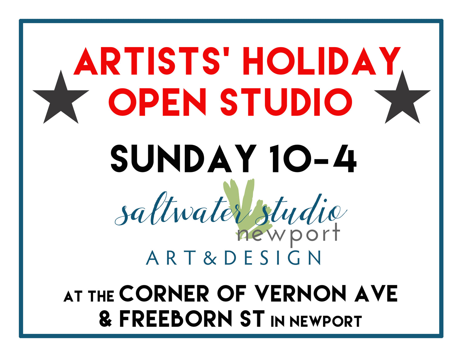 Saltwater Studio Newport Artists' Holiday Open Studio