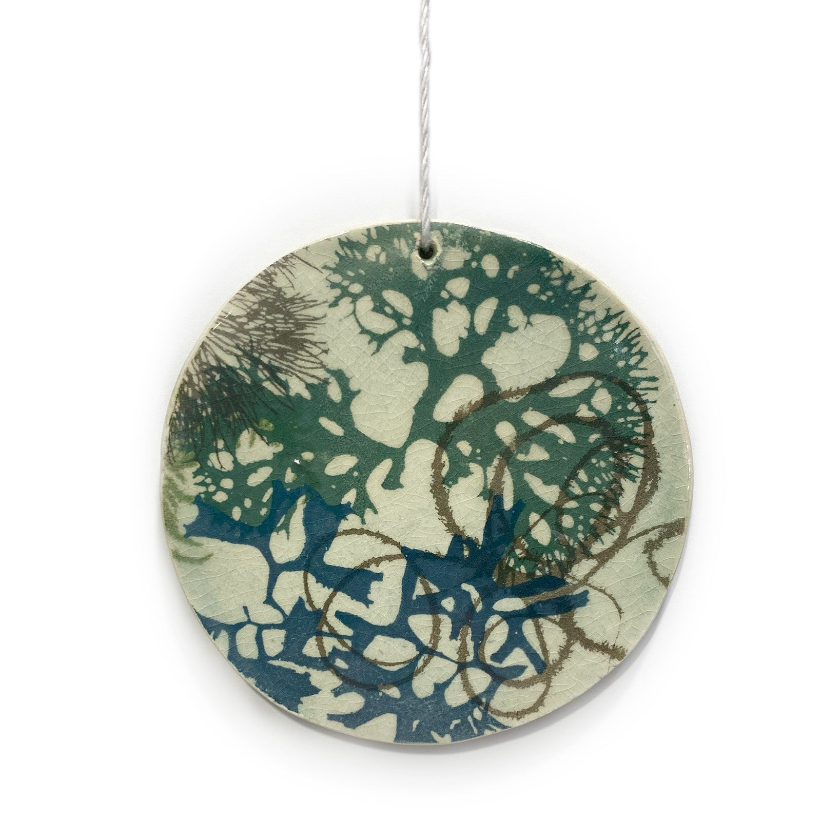 Round Ceramic Seaweed Ornament
